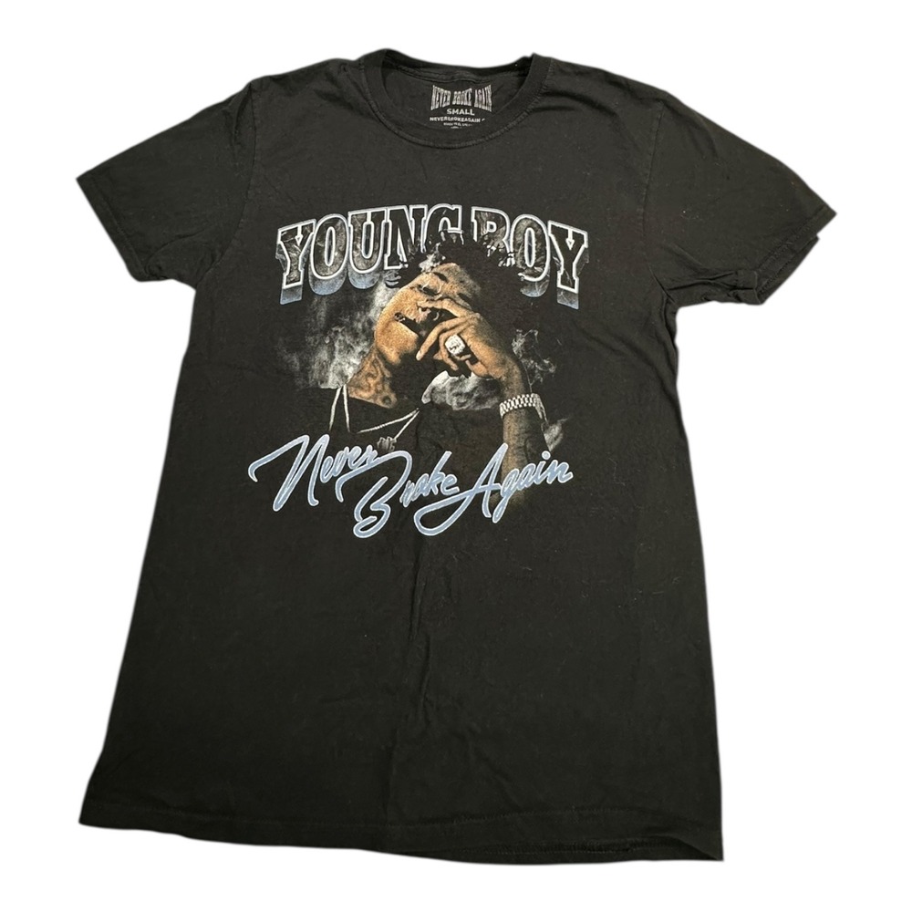 Young Boy‎ Never Broke Again Graphic T Shirt Black Size Small